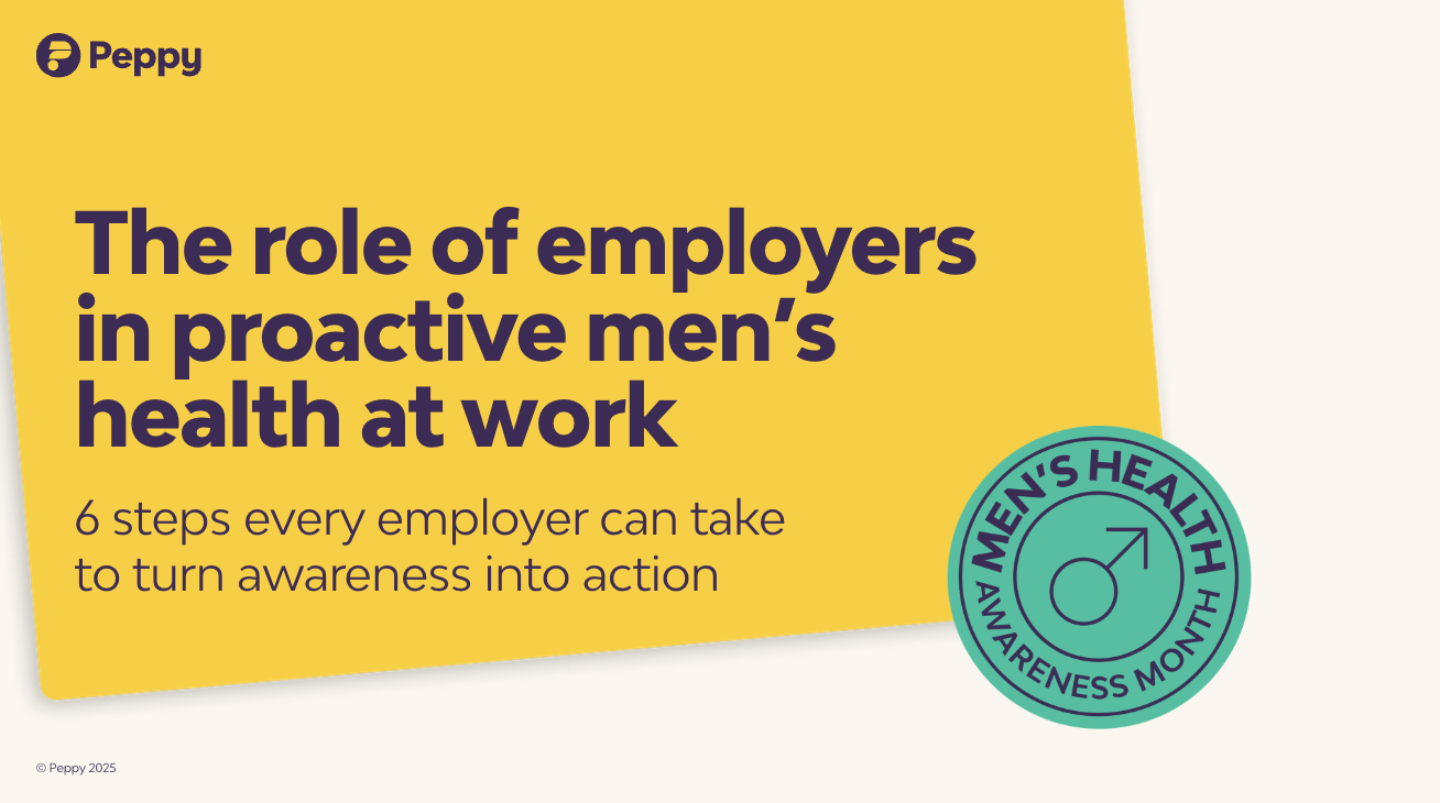 The role of employers in proactive men's health at work 